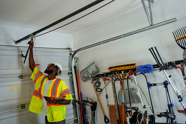 Professional Garage Door Panel Replacement technician working in Cimarron County County, OK
